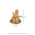 thumbnail image 5 of Goddess Saraswati Idol in White & Gold - 3 Inches, 5 of 5