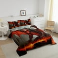 thumbnail image 2 of Dragon Comforter Set Queen ,Fire Print Trippy Bedding Set Gothic Home Decor,Mysterious 3D Dragon Bedding Comforter Sets Wild Safari Animal Quilt Bed Set 3Pcs, 2 of 5