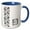 Blue/White, variant on 3drose, Monogram Initial C in Black Lace with Butterfly Detail, 15oz Mug