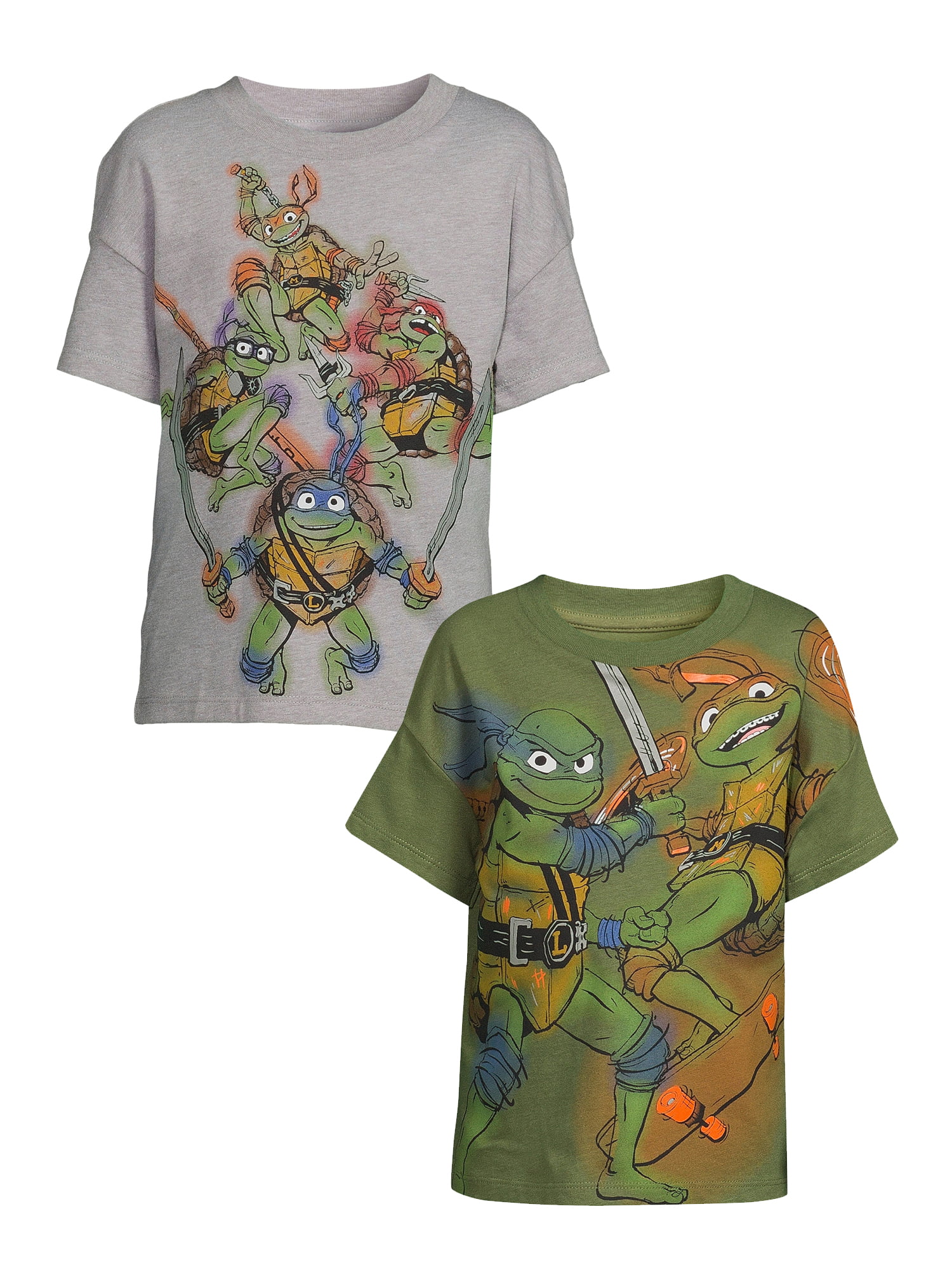 Teenage Mutant Ninja Turtles Boys Turtle Rebels Black Short Sleeved T Shirt  - teejeep