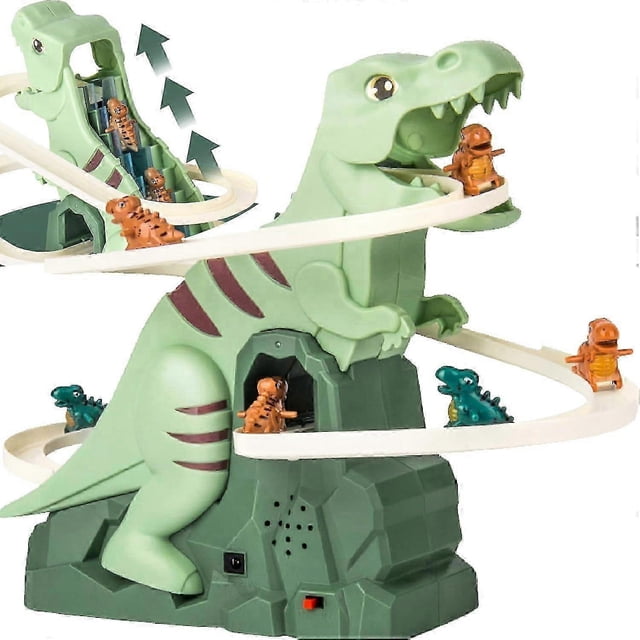 Electric Climbing Stairs Toys, Dinosaur Chassing Race Track Game For Kids,100% New