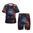 thumbnail image 1 of Fotbe Forest Cool Lion Pijama Estampada de 2 Piezas para Niños – Ropa de Dormir de Manga Corta Cómoda para Niños y Niñas, Camiseta y Shorts de Algodón-3X-Large, 1 of 6