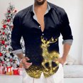 thumbnail image 2 of Playeras Deportivas Para Hombre, Camiseta De Manga Corta Con Solapa Y Estampado Digital 3D De Papá Noel Navideño, 2 of 7
