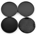 thumbnail image 3 of 4pcs 76mm(2.99in) Black ABS Car Wheel Center Hub Caps, 3 of 5