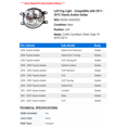 thumbnail image 2 of Left Fog Light - Compatible with 2011 - 2015 Toyota Avalon Sedan 2012 2013 2014, 2 of 2