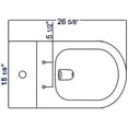 thumbnail image 3 of Eago R-351SEAT Replacement Soft Closing Plastic Toilet Seat, White for TB351, 3 of 6