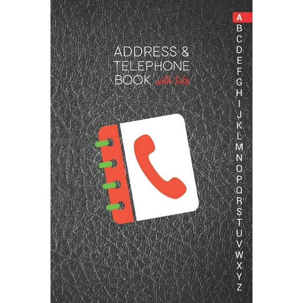 Address & Telephone Book with tabs Personalized Address Book "6x9