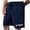 Blue Athletic Shorts, variant on HOOMEUMY Men's Summer Shorts Drawstring Elastic Waist Solid Color Beach Shorts with Pockets Sports Running Shorts Green XXXXL