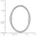 thumbnail image 4 of Real 14kt White Gold Diamond Oval Chain Slide Pendant; for Adults and Teens; for Women and Men, 4 of 4
