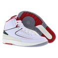 thumbnail image 4 of Nike Air Jordan 2 Retro Leather GS Boys Shoes Size 5.5, Color: White/Fire Red/Fir/Sail, 4 of 4
