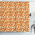 thumbnail image 1 of Ambesonne Tangerine Shower Curtain, Organic Juicy Oranges, 69"Wx70"L, Dark Orange Olive Green, 1 of 3