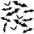 thumbnail image 5 of Halloween Bats Wall Decor, 44 Pcs 3D Bat Halloween Decoration Stickers 4 Size Waterproof Black Spooky Bats for Home Decor, 5 of 5