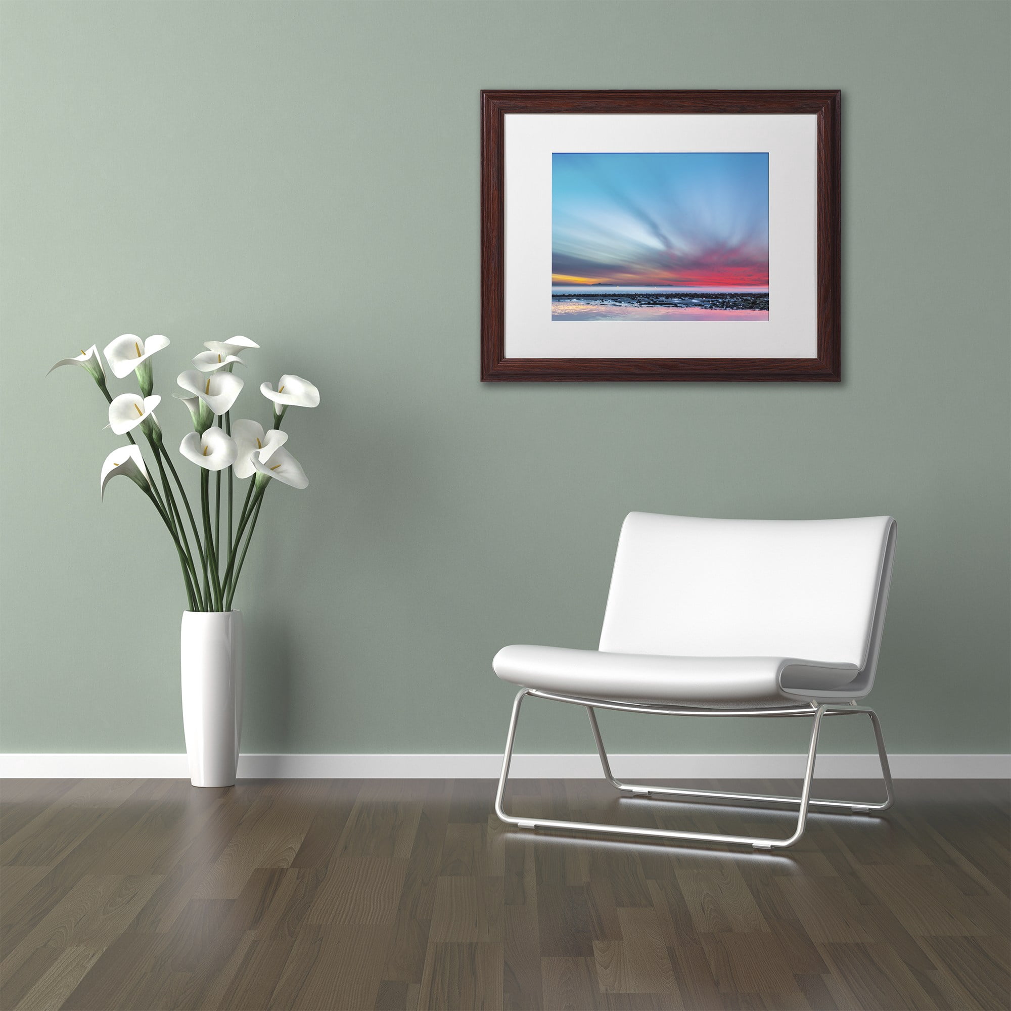 Chris Moyer 'Last Light' Matted Framed Art