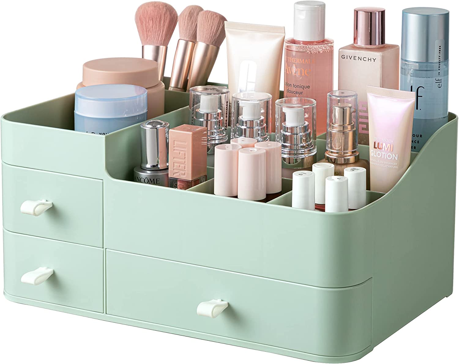 HBlife Plastic Makeup Organizer for Vanity, Large Skincare Organizers 8