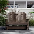 thumbnail image 2 of Wildridge Heritage Double Glider, Tudor Brown, Outdoor Weather Resistant Poly Patio Furniture, 2 of 4