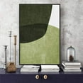 thumbnail image 3 of IDEA4WALL Framed Canvas Print Wall Art Textured Blue Color Block Leaves Geometric Shapes Illustrations Modern Art Chic Colorful for Living Room, Bedroom, Office - 16"x24" Black, 3 of 4