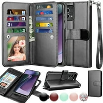 Njjex For Motorola Moto G Stylus 2023 5G Wallet Case, Moto G Stylus 5G 2023 Case, Njjex Luxury PU Leather [9 Card Slots Holder ] Carrying Folio Flip Cover [Detachable Magnetic Hard Case] -Black