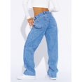 thumbnail image 3 of Women's High Waisted Baggy Jeans Straight Leg Casual Denim Pants, 3 of 6