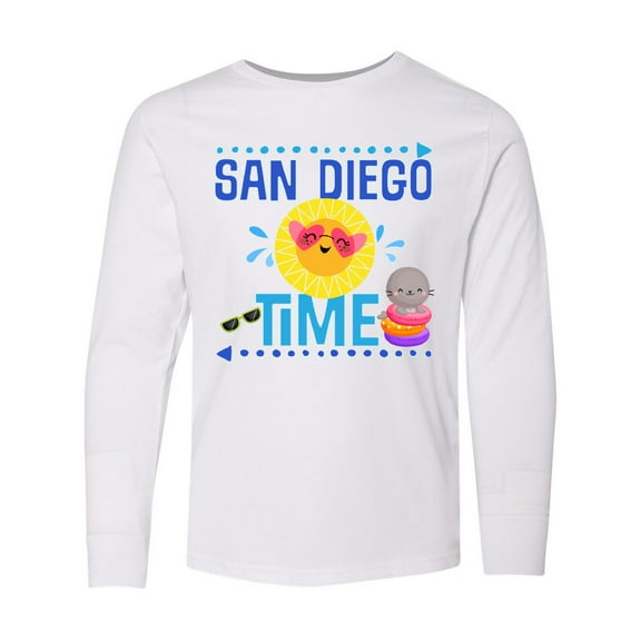 Inktastic San Diego Vacation Cute Beach Long Sleeve Youth T-Shirt