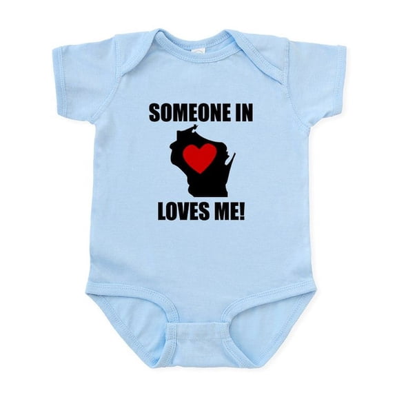CafePress - Someone In Wisconsin Loves Me Body Suit - Baby Light Bodysuit, Size Newborn - 24 Months
