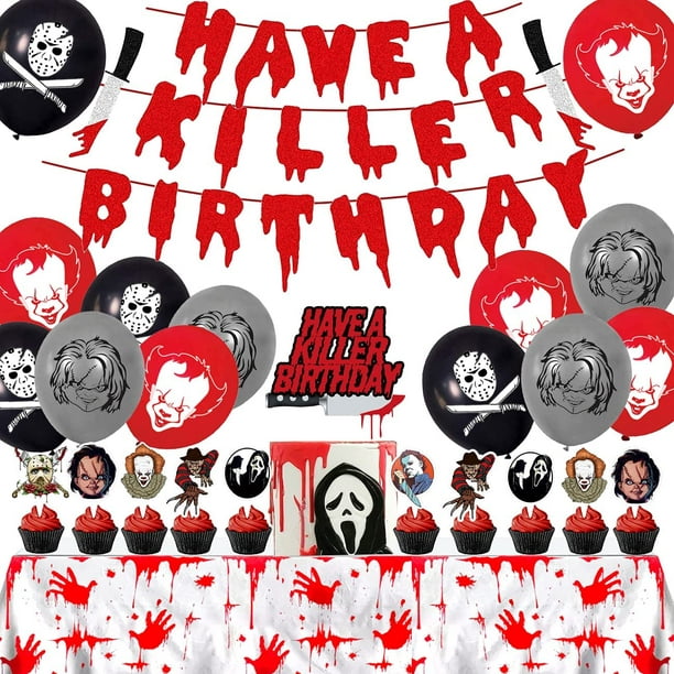 Have a Killer Birthday Banner for Friday the 13th Birthday Party Halloween  Horror Themed Birthday Party Decorations