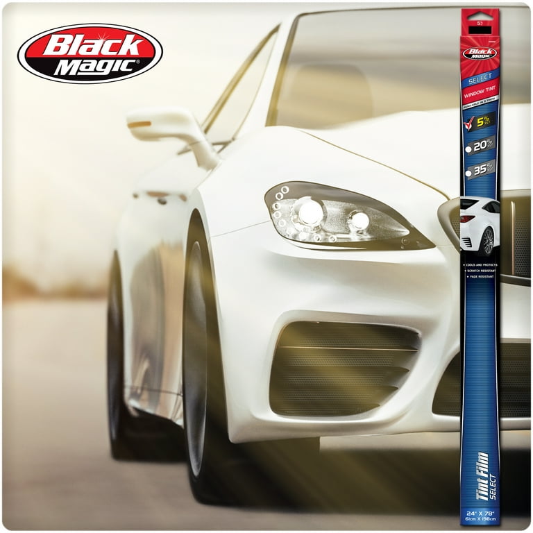 Black Magic Select 5% VLT Tinted Window Film, Car Window Tint,  Scratch-Resistant Tint Film, Privacy Film, Auto Tint Kit, 24-inches x  78-inches 