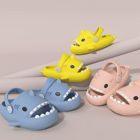 

Summer Sandal For Kids Shark Slippers EVA Soft Sole Children Cartoon Shark Sandal Slippers Waterproof Home Shoes Beach Shoes