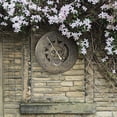 thumbnail image 4 of Outdoor Thermometer Clock Vintage Wall Clock Retro Decoration Station Hanging Clock Sun Moon Pattern Waterproof, 4 of 5