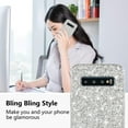 thumbnail image 2 of Compatible with Samsung Galaxy S10 Case, Glitter Sparkly Samsung S10 Phone Case with Slim Silicone Shockproof Protective Bumper Cover for Cute Girls Women (Silver), 2 of 14