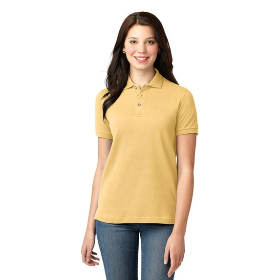 Port Authority Women's Heavyweight Cotton Pique Polo. L420