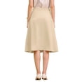 thumbnail image 3 of INSPIRE CHIC Women's A-Line Skirt High Waist Pleated Front 2026 Business Casual Work Flare Skirts S Khaki, 3 of 5