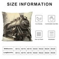 thumbnail image 5 of GOSMITH  Steam Engine Throw Pillow Cushion Cover, Antique Northern Express Train Canada Railways Photo Freight Machine Print, Decorative Square Accent Pillow Case Black Grey, 5 of 5