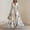 White, variant on Women's Elegant Pleated Maxi Dress - Sexy V Neck Sleeveless Ink Floral Print High Waist A-Line Flowy Party Dress