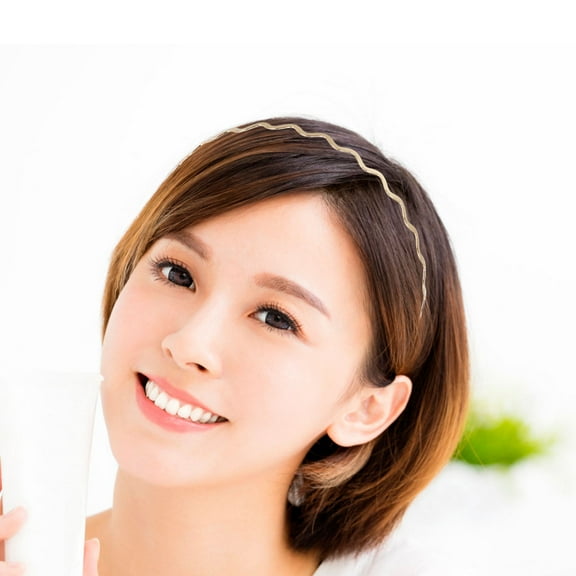 WHAMVOX 3PCS Headbands for Women Thin Metal Hair Band Retro Big Wavy Headband Hair Styling Accessories for Women Teen Girls Bridal Wedding