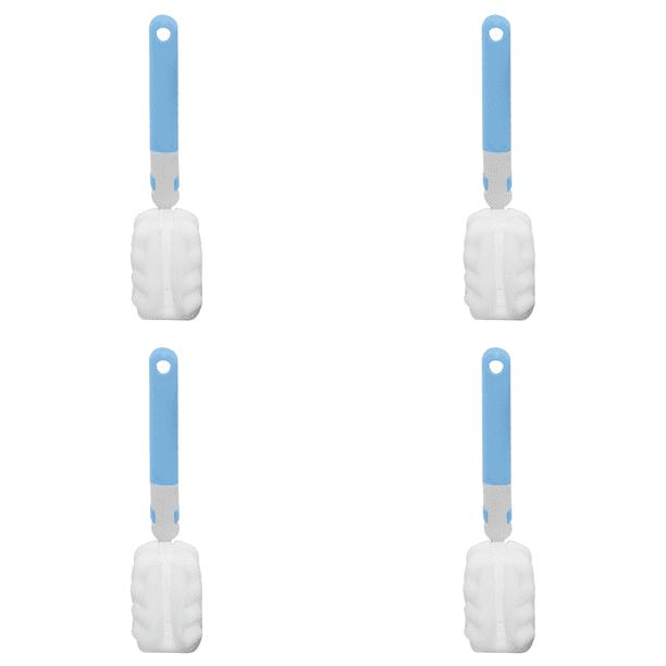 Cepillo Limpieza Botellas Desmontable Suave para Copas Vino Tazas () Azul
