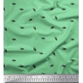 thumbnail image 2 of Soimoi Green Crepe Silk Fabric Eyes Face Print Fabric by the Yard 42 Inch Wide, 2 of 3