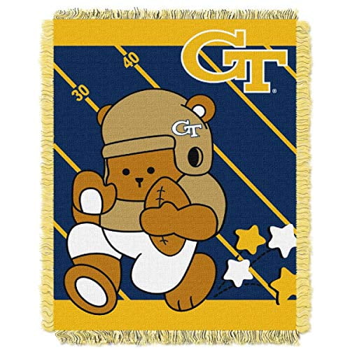 Multi Color 36 x 46 Officially Licensed NCAA Fullback Jacquard Woven Baby Throw Blanket