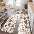 thumbnail image 2 of Red Mushroom Nature White Pattern Kitchen Rugs Sets Of 3,Kitchen Runner Rugs Non Skid Washable,Decorative Kitchen Floor Mats for Kitchen,Sink,Laundry,17"x30"+ 17"x47" + 17"x59", 2 of 6