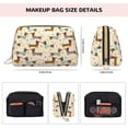 thumbnail image 5 of Rateoe Dachshund Dog for Travel Makeup Bag,Large Capacity Cosmetic Bags for Women,Waterproof Portable Pouch Open Flat Toiletry Bag Make up Organizer, 5 of 8