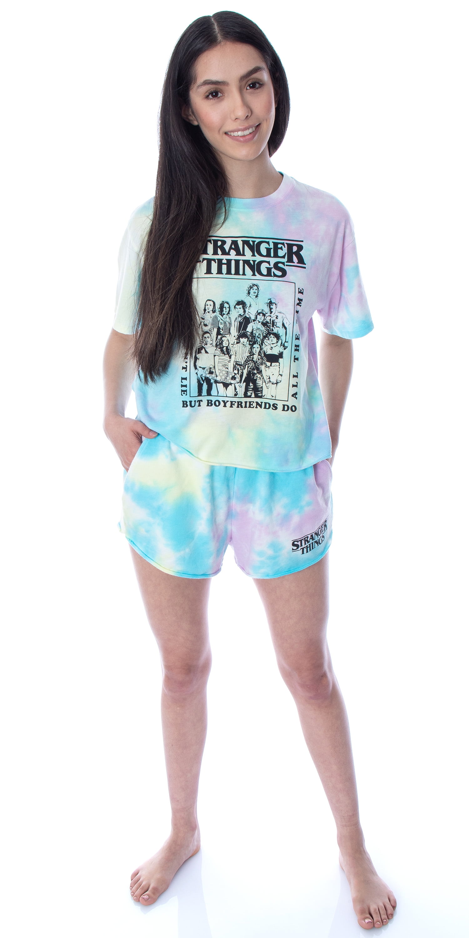 Stranger Things Pajamas Women's Friends Lie Tie Dye Loungewear Set (MD) - Walmart.com