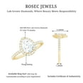 thumbnail image 6 of Rosec Jewels Lab Created Diamond Teardrop Engagement Ring - 6X8 MM - EF-VS Grade Certified, 18K Yellow Gold, US 5.00, 6 of 7