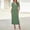 *Green, variant on Women's 2-Piece Set,Button Striped Top and High Waisted Maxi Skirt with Side Slit ,Casual Lounge Suit Pink,Women's Plus M