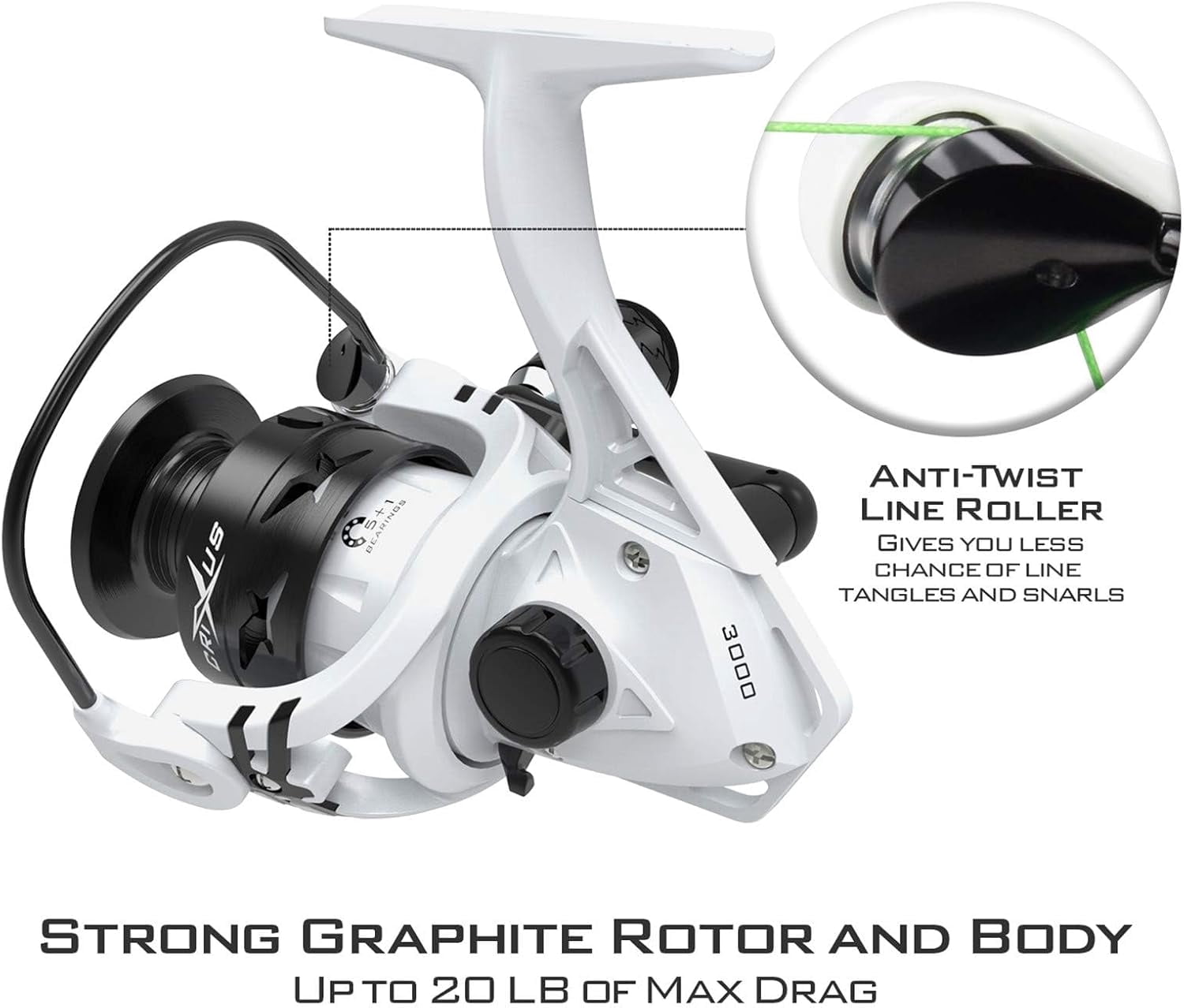 KastKing Spinning Fishing Rod and Reel Combo,Spin-6'0" Medium Light 2000 Reel IM6 Graphite 2Pc Blanks, Zirconium Oxide Rings-Crixus