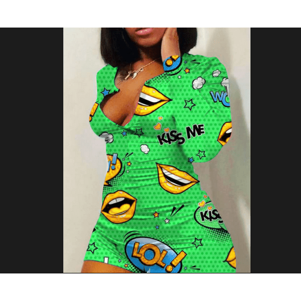 Pajama romper long sleeve hotsell