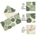 thumbnail image 5 of 1 Flower Theme Table Runner with Green Dahlia Pattern, Perfect for Home Dining, Garden Party, Tea Room and Elegant Interior Decoration, 5 of 6