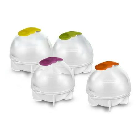

Round Ice Cube Molds Whiskey Ice Sphere Maker Ice Balls 4 Pack for Whiskey Bourbon