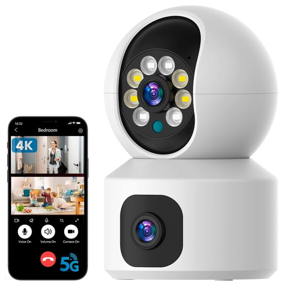 VAK Video Camara de seguridad Doble lente W10 wifi 5G IA luz nocturna