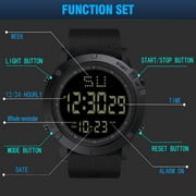 Tmalltide Mens Digital Watch Digital Watches with Stop Watch for Men- Sports Military Watches Waterproof Outdoor Chronograph Military Wrist Watches for Men with LED Back Ligh/Alarm/Date