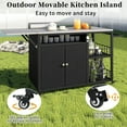 thumbnail image 5 of Holaki Versatile Outdoor Cabinet with Folding & Expandable Work Surfaces,Ample Storage Space, and Lockable Wheels, 5 of 27