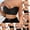 Beige# bras for women, variant on Strapless Bras for Women Front Closure Wavy Edge Wireless Bra Comfortable Padded Bras Bandeau Top Beige M